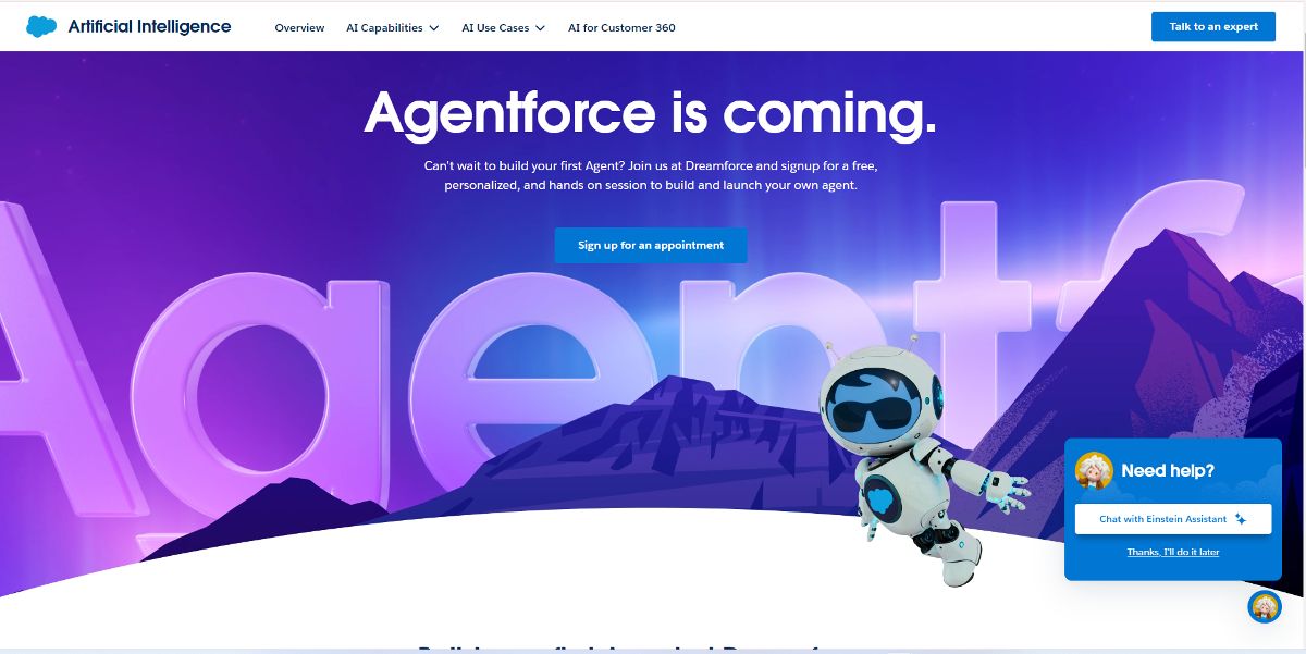 Скриншот Agentforce