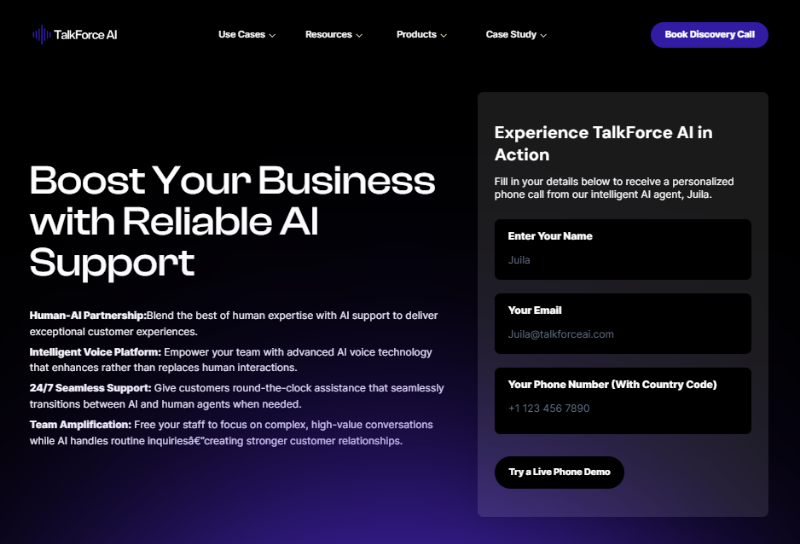Скриншот TalkForce AI