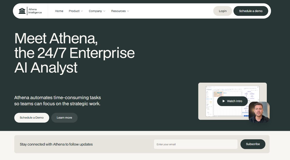 Скриншот Athena Intelligence