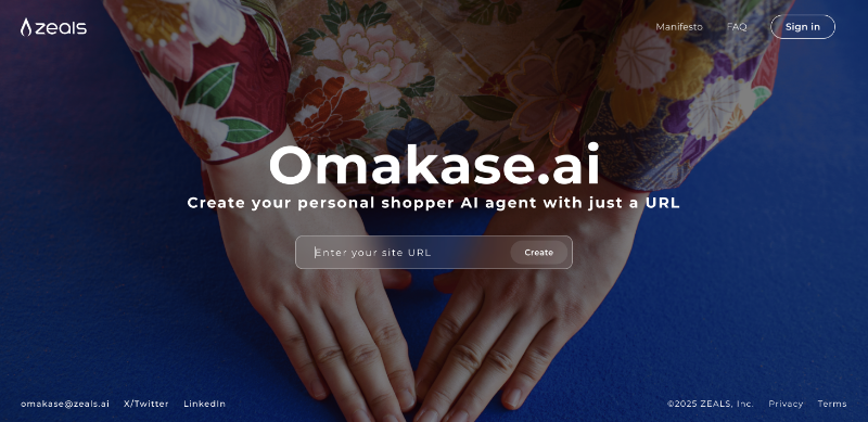 Скриншот Omakase.ai