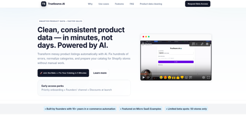 Скриншот TrueSource.AI