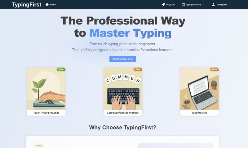 Скриншот TypingFirst