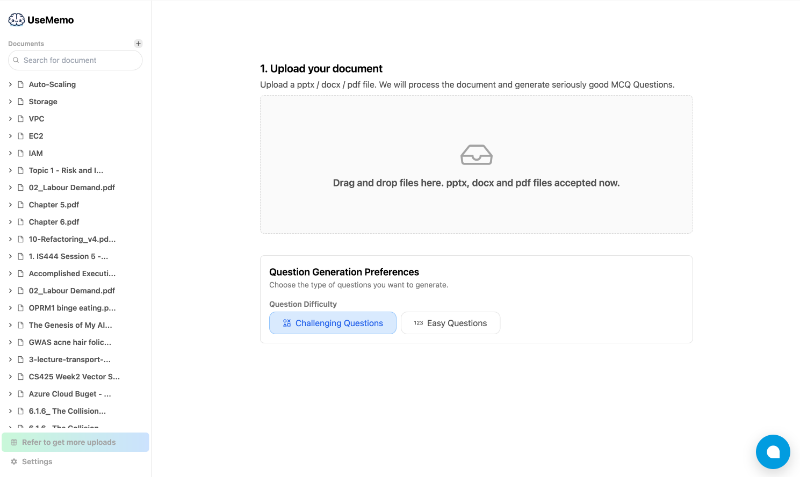 Скриншот usememo.ai