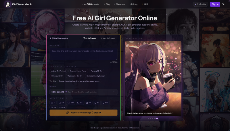 Скриншот AI Girl Generator