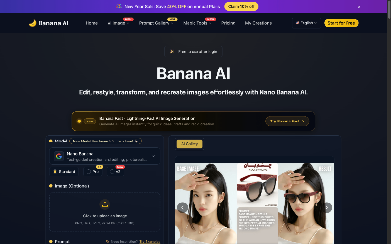 Скриншот Banana AI - Free AI Photo Editor