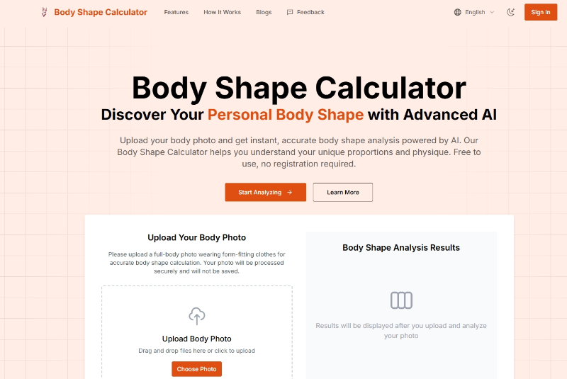Скриншот Body Shape Calculator