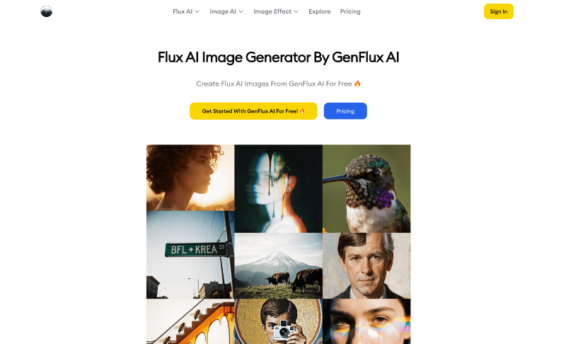 Скриншот GenFlux AI