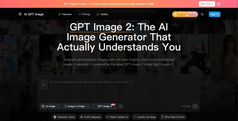 Скриншот GPT Image 2 AI Photo Editor