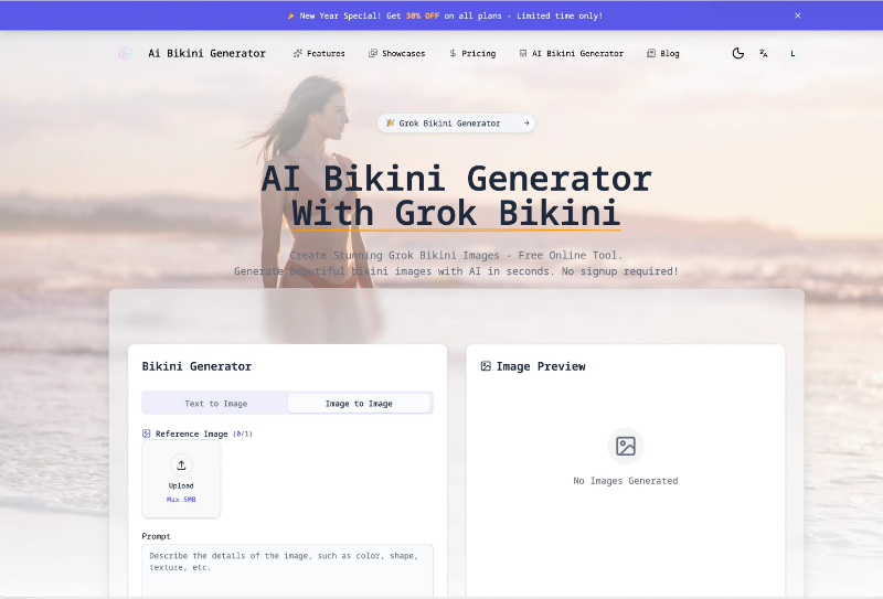 Скриншот Grok bikini