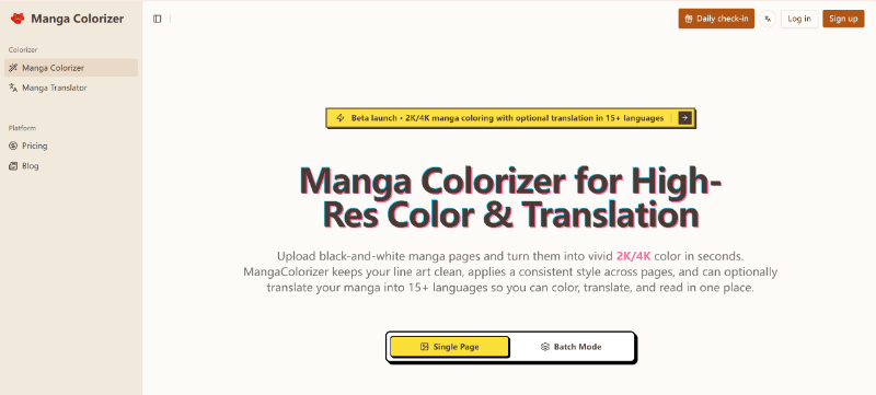 Скриншот MangaColorizer