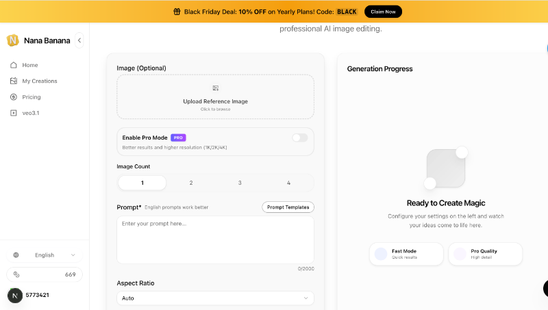 Скриншот Nana Banana Pro AI Editor