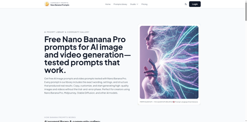 Скриншот Nano Banana Pro Prompts