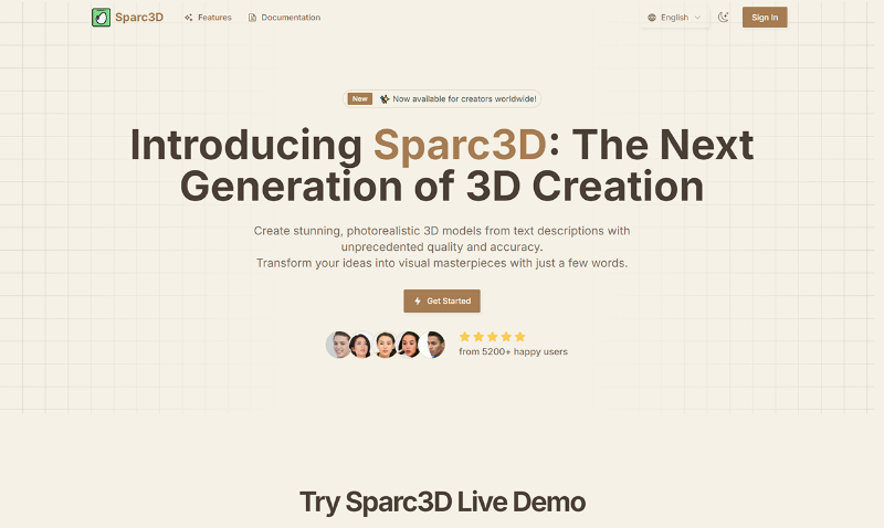 Скриншот Sparc3D_AI