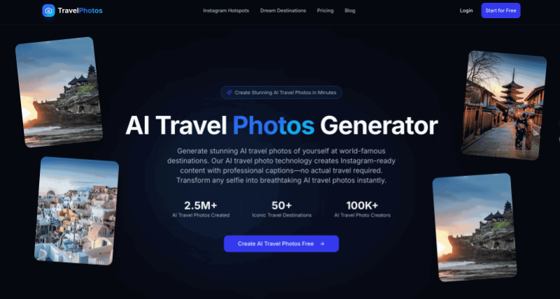 Скриншот TravelPhotos AI