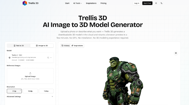 Скриншот Trellis 3D