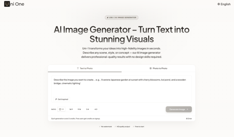 Скриншот Uni-1 AI Image Generator