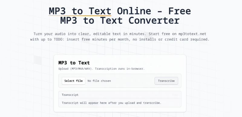Скриншот Simple MP3 to Text