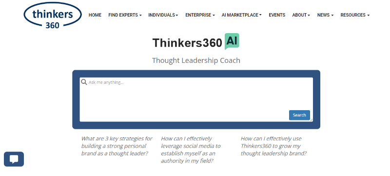 Скриншот AI Thought Leadership Coach