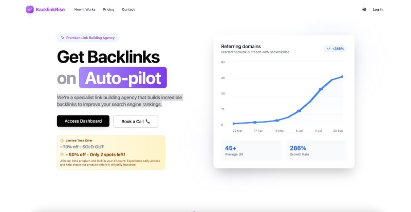 Скриншот BacklinkRise