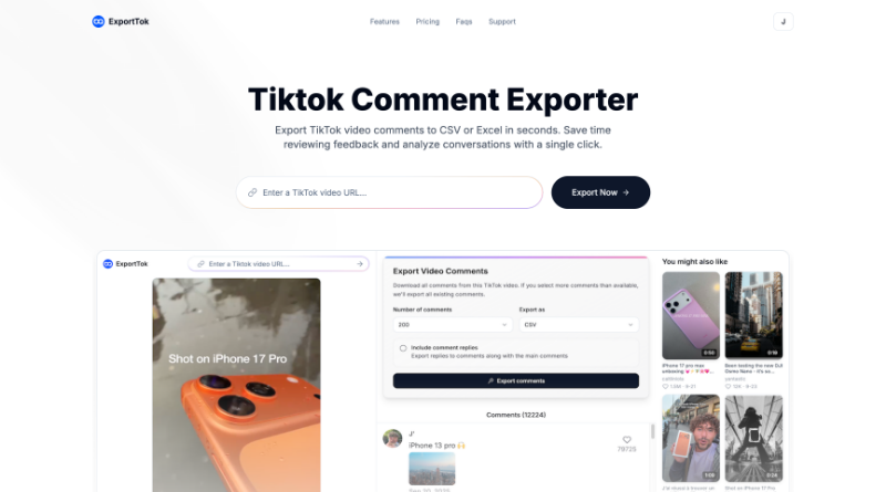 Скриншот ExportTok