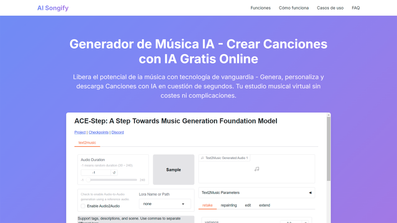 Скриншот AI Songify