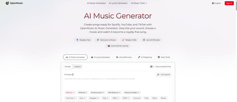 Скриншот OpenMusic