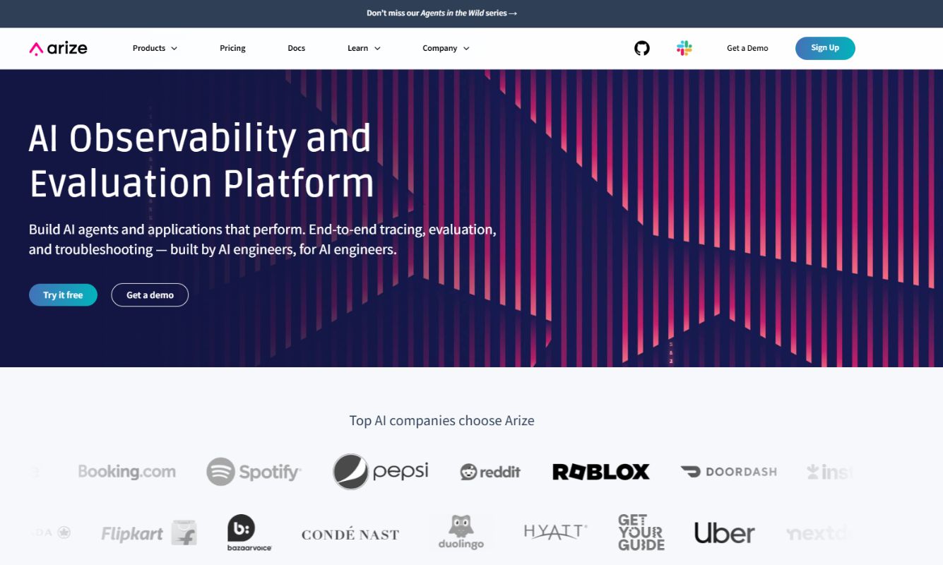 Скриншот Arize AI