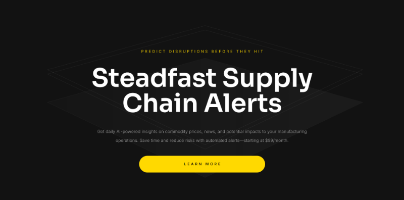 Скриншот Steadfast Supply Chain Alerts