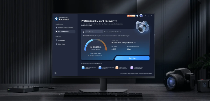 Скриншот Wondershare Recoverit