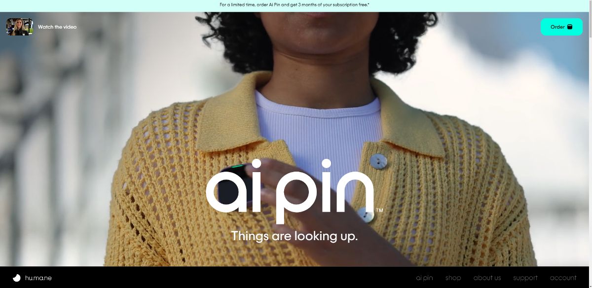 Скриншот Humane AI Pin