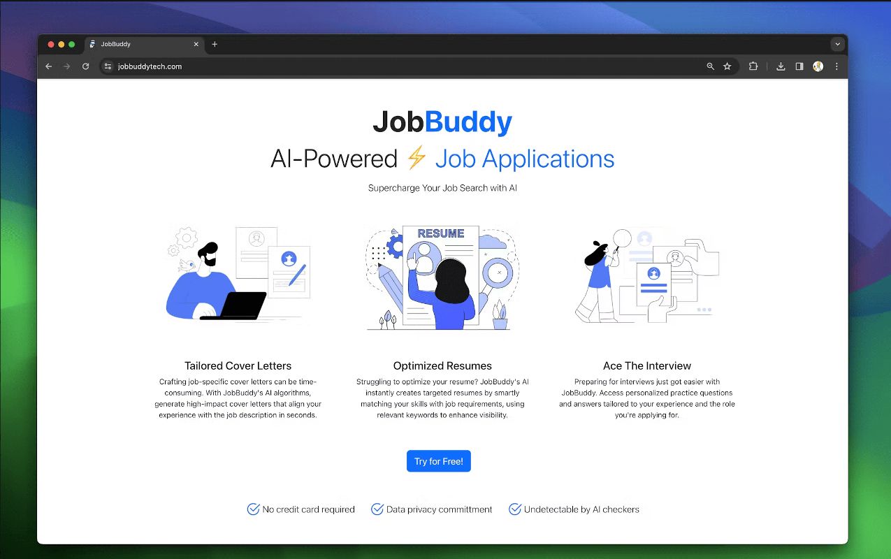 Скриншот JobBuddy