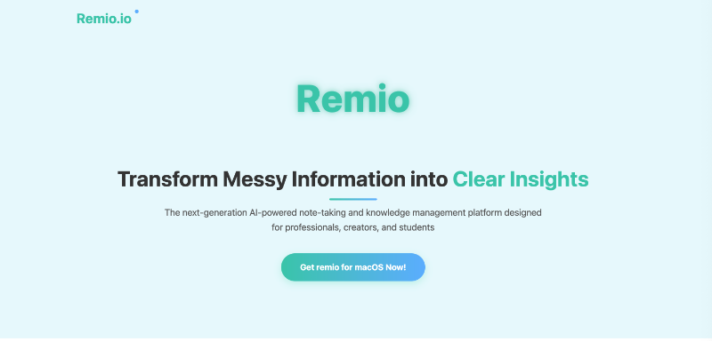 Скриншот Remio AI