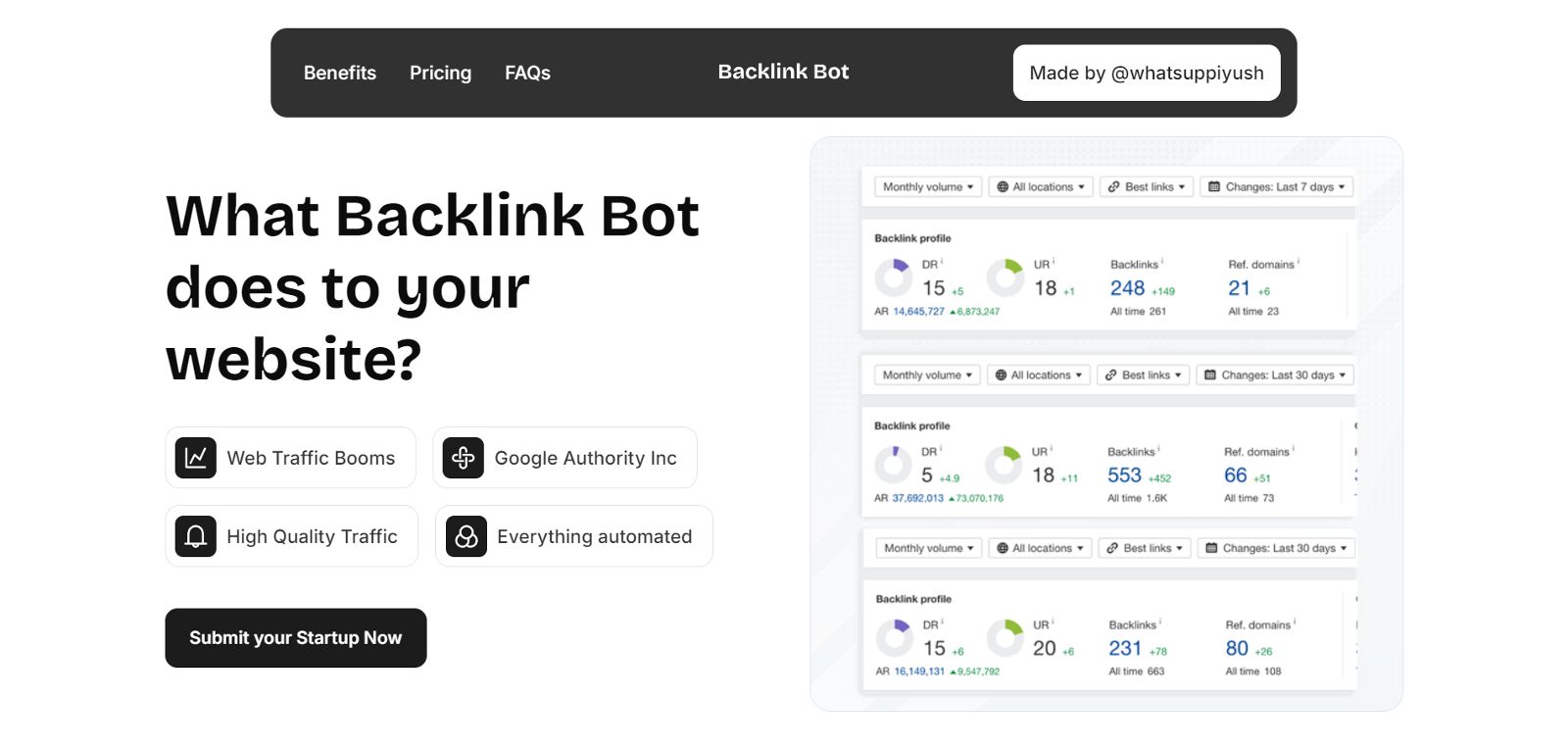 Скриншот backlinkbot