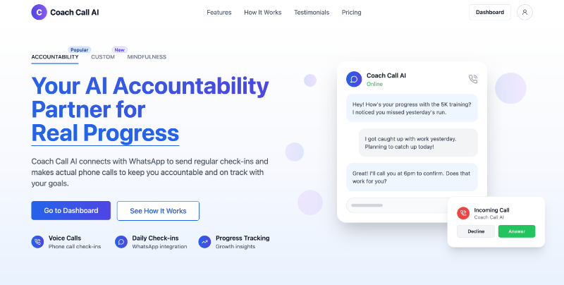 Скриншот coachcall.ai