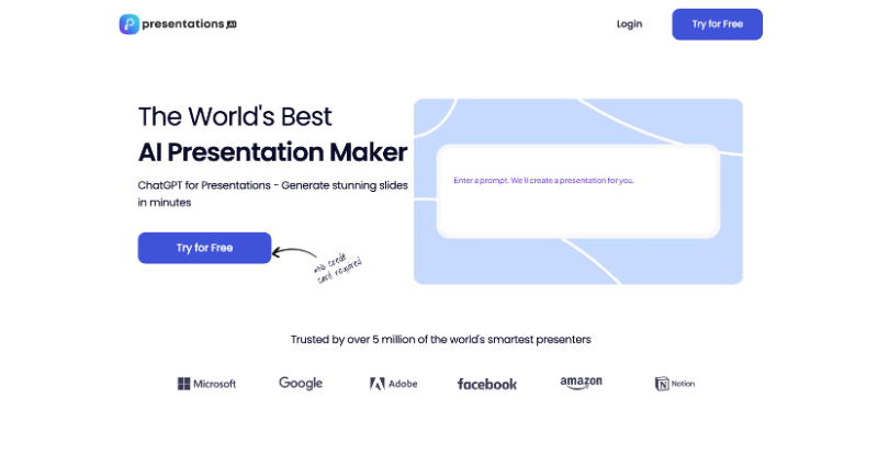 Скриншот Presentations.AI