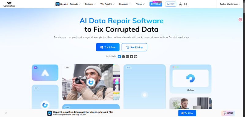 Скриншот Wondershare Repairit