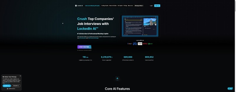 Скриншот Lockedin AI