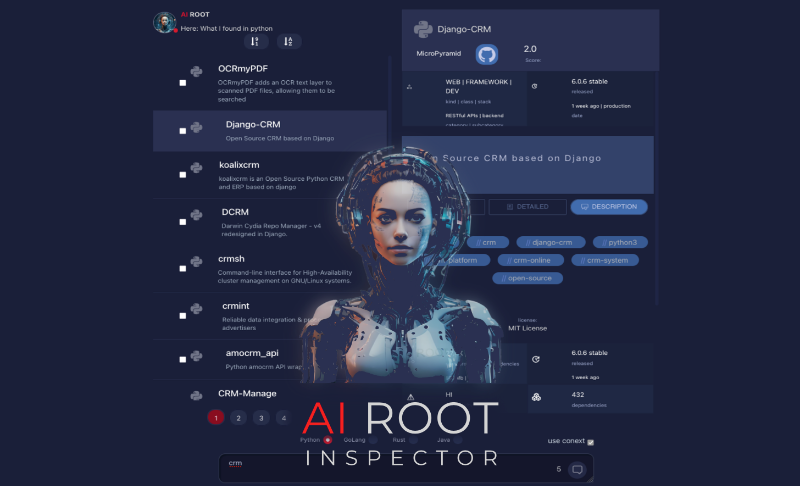 Скриншот AI Root Inspector