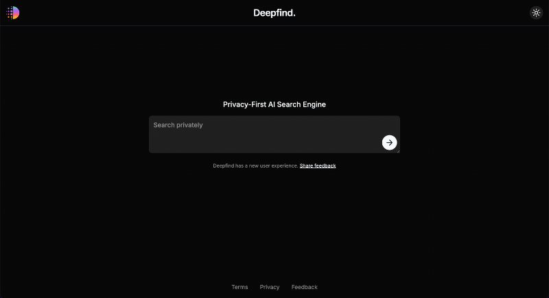 Скриншот Deepfind