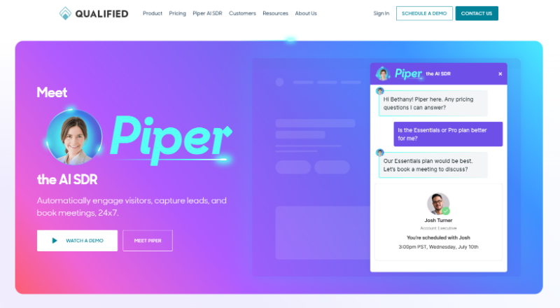 Скриншот Piper AI SDR