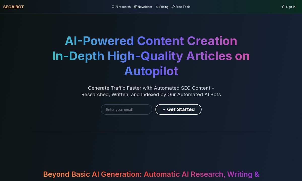 Скриншот SEO AI Bot