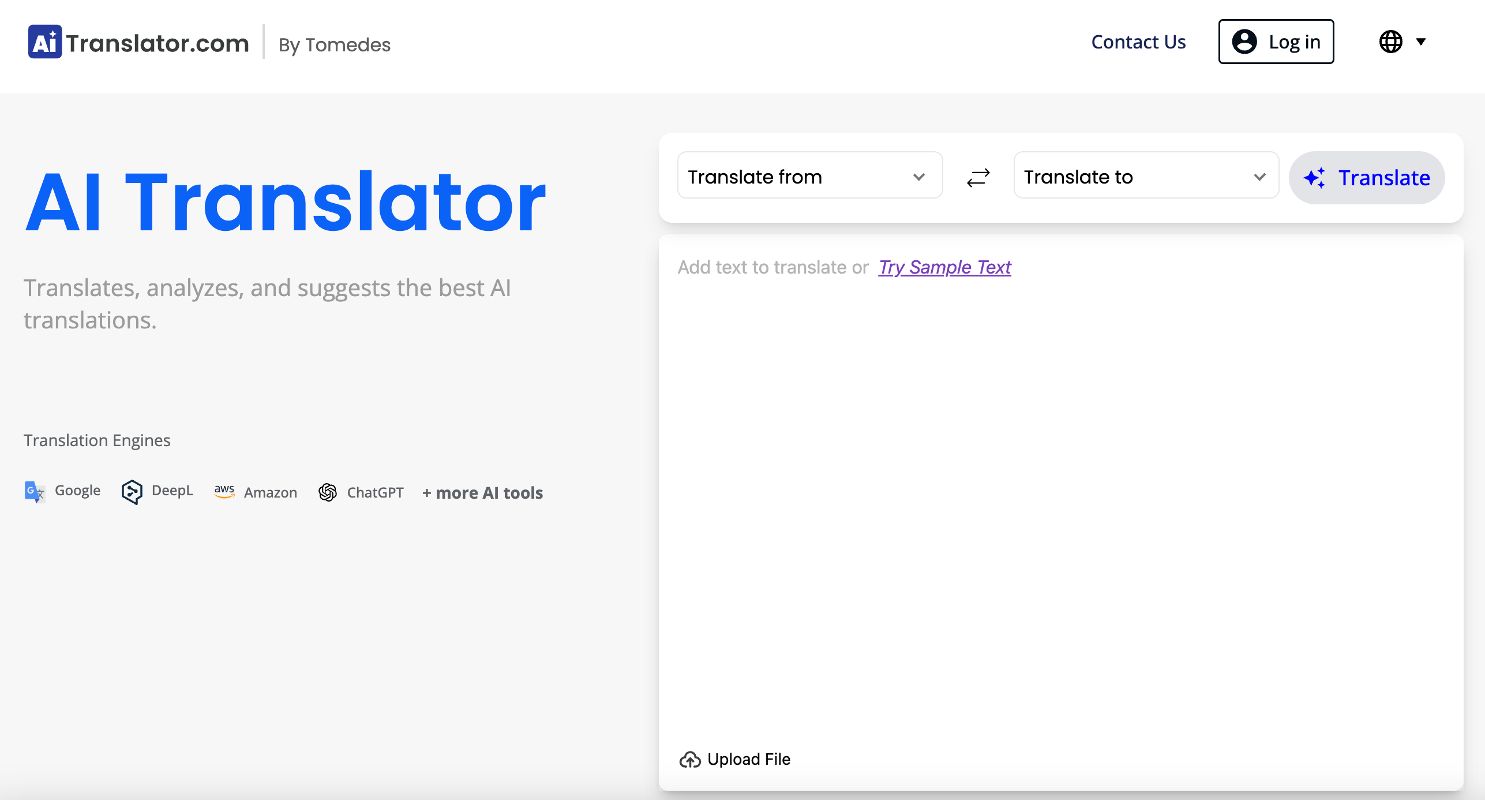 Скриншот AITranslator.com
