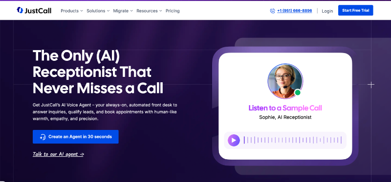 Скриншот AI Receptionist