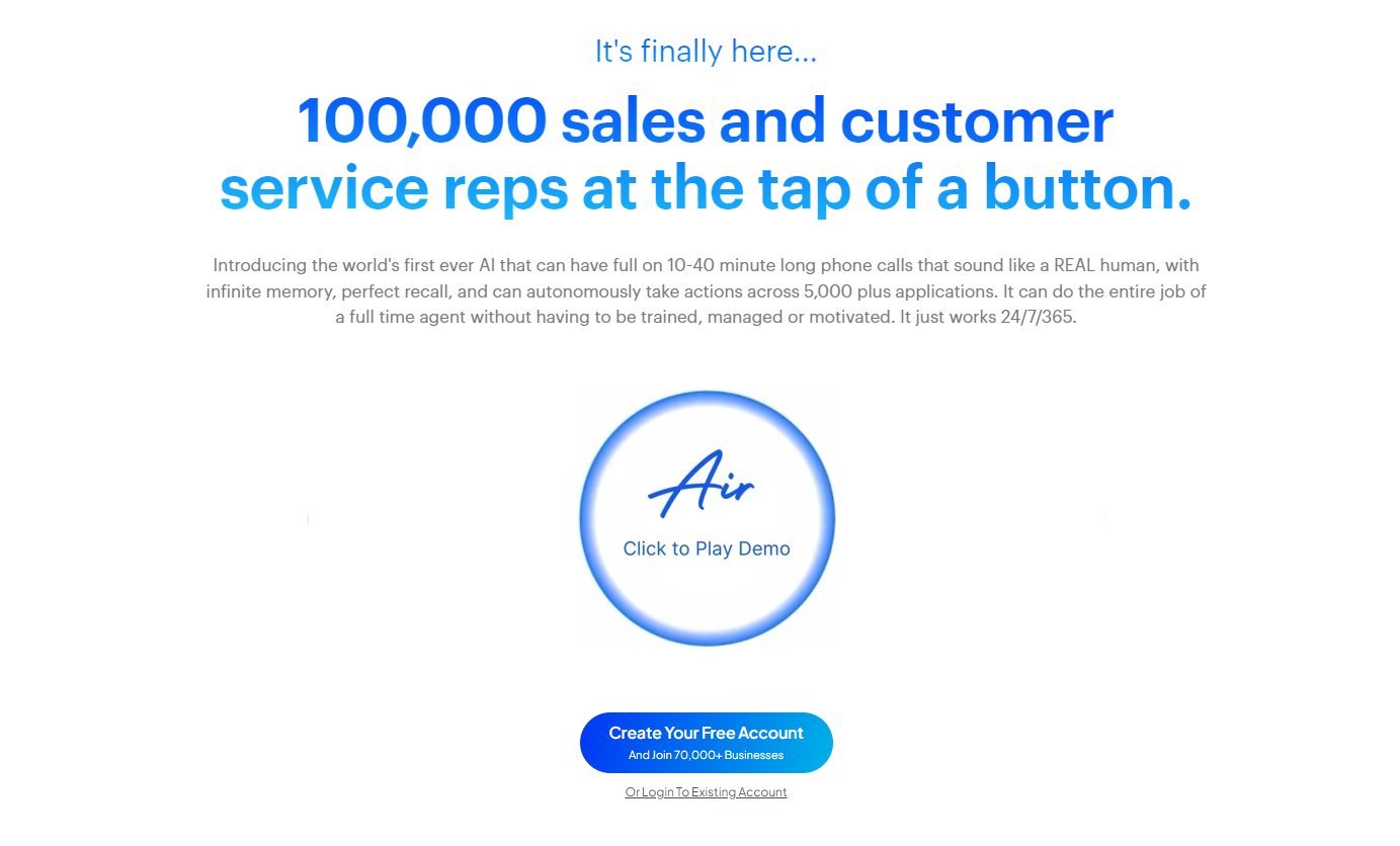 Скриншот Air AI