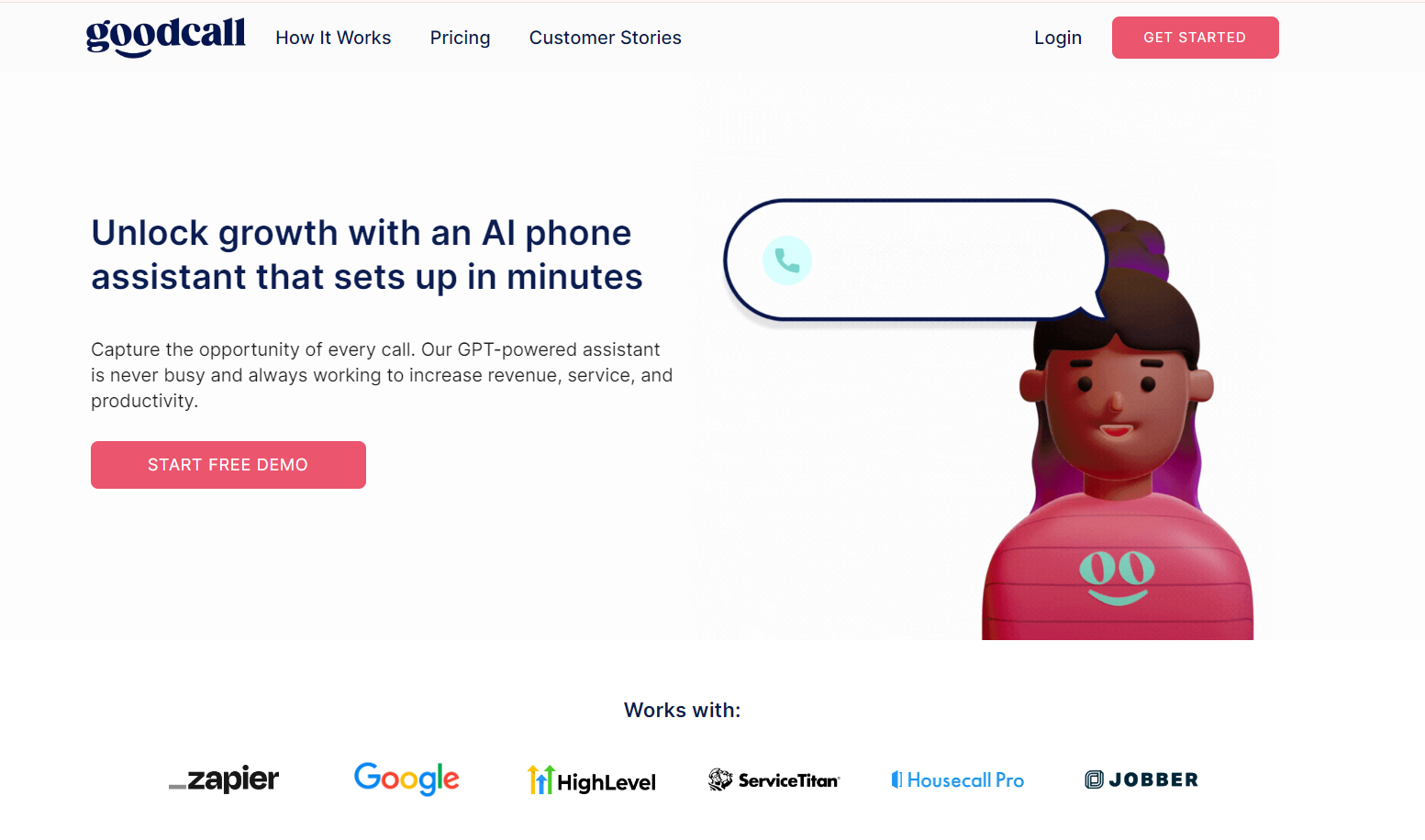 Скриншот Goodcall AI