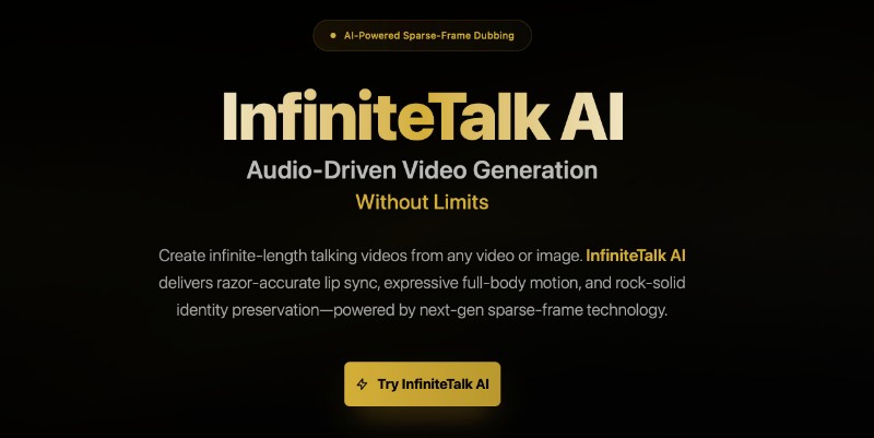 Скриншот InfiniteTalk AI