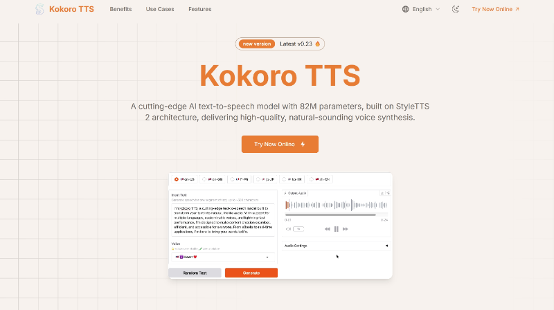 Скриншот Kokoro TTS