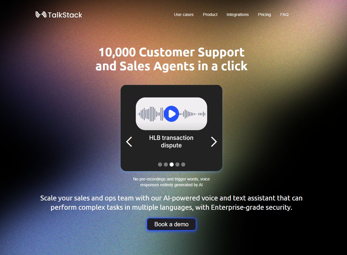 Скриншот TalkStack AI