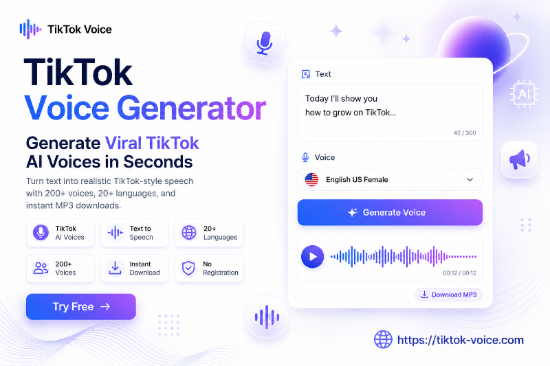 Скриншот TikTok Voice Generator