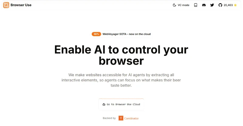 Скриншот Browser Use
